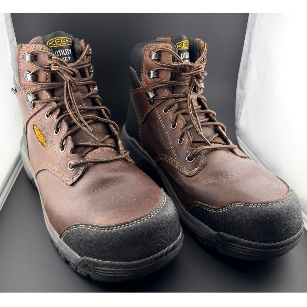 KEEN Utility Lansing Mid-Waterproof, Steel Toe, 1029149, Mens 11EE
